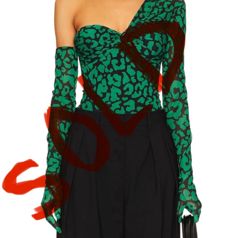 Micheal Costello one shoulder body suit